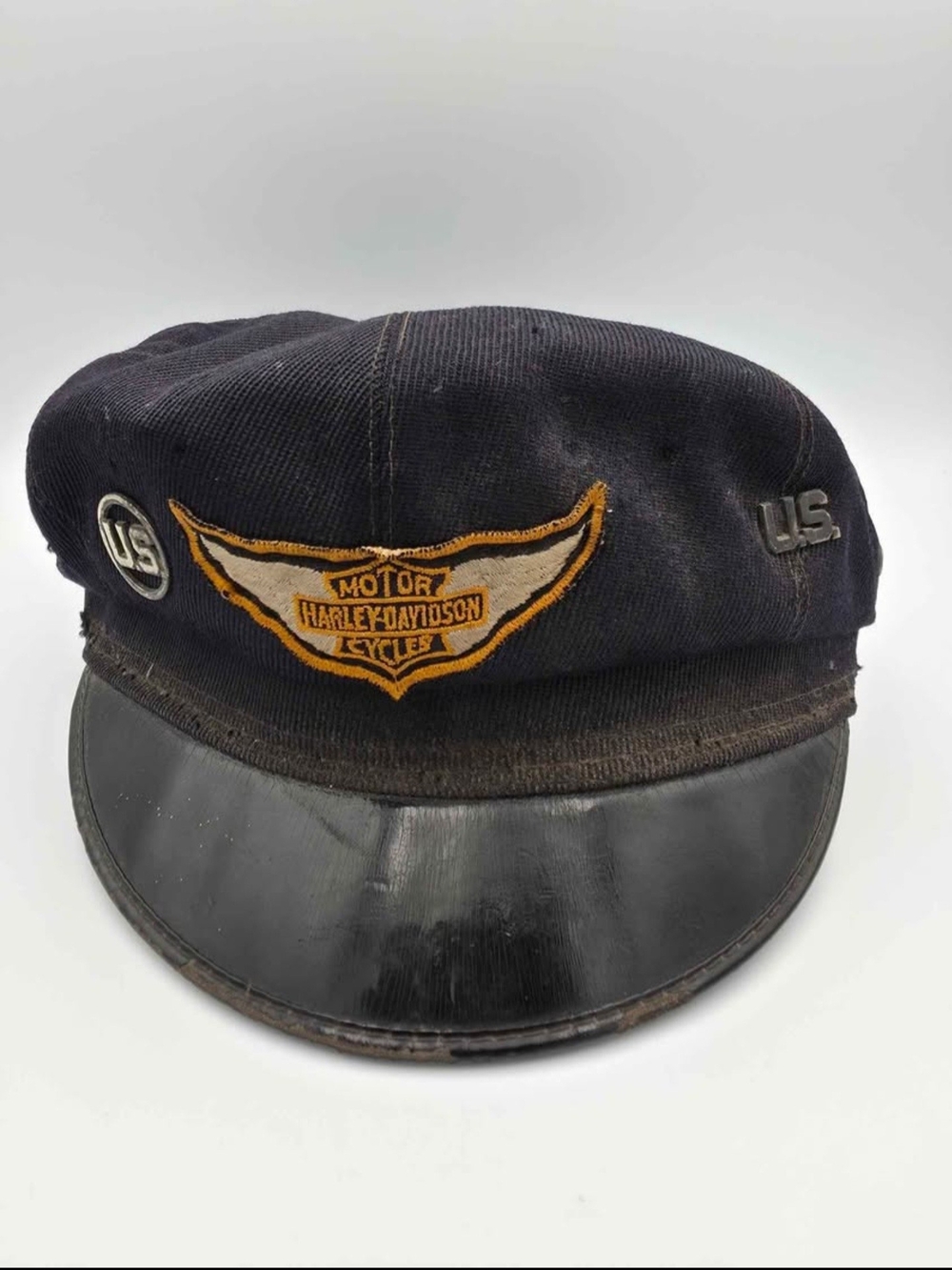 Harley-Davidson Black & Gold Embroidered Military-Style Cap
